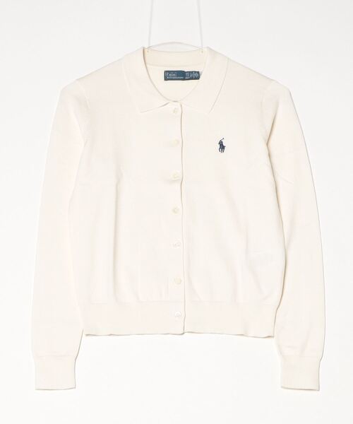 POLO RALPH LAUREN(ポロ ラルフ ローレン)の「ポロカラー ボタンド カーディガン(カーディガン/ボレロ・レディース・ナチュラル・L/M/S/XL/XS/XXS)」の3枚目の写真