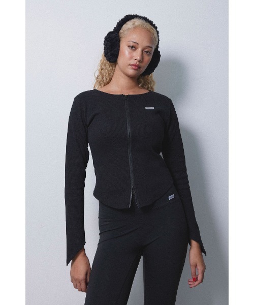 ALEXIA STAM（アリシアスタン）の「Wellness Zip Up Rib Top/ZIPアップ