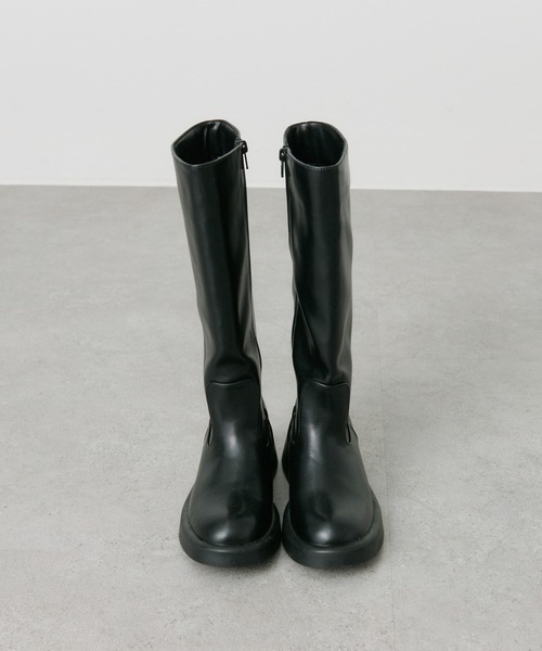PUAL CE CIN（ピュアルセシン）の「ロングブーツ（ブーツ・レディース・ブラック・MEDIUM/LARGE）」の8枚目の写真