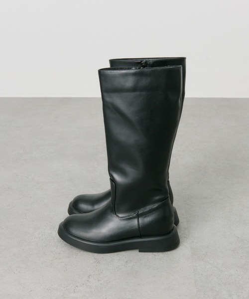 PUAL CE CIN（ピュアルセシン）の「ロングブーツ（ブーツ・レディース・ブラック・MEDIUM/LARGE）」の9枚目の写真