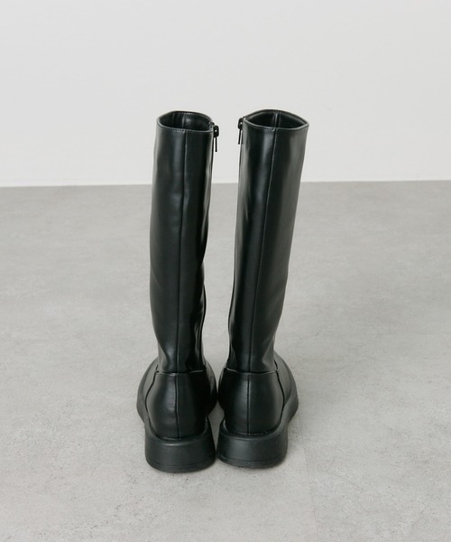 PUAL CE CIN（ピュアルセシン）の「ロングブーツ（ブーツ・レディース・ブラック・MEDIUM/LARGE）」の10枚目の写真