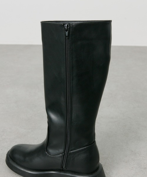 PUAL CE CIN（ピュアルセシン）の「ロングブーツ（ブーツ・レディース・ブラック・MEDIUM/LARGE）」の11枚目の写真