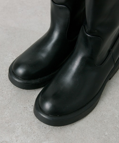 PUAL CE CIN（ピュアルセシン）の「ロングブーツ（ブーツ・レディース・ブラック・MEDIUM/LARGE）」の12枚目の写真