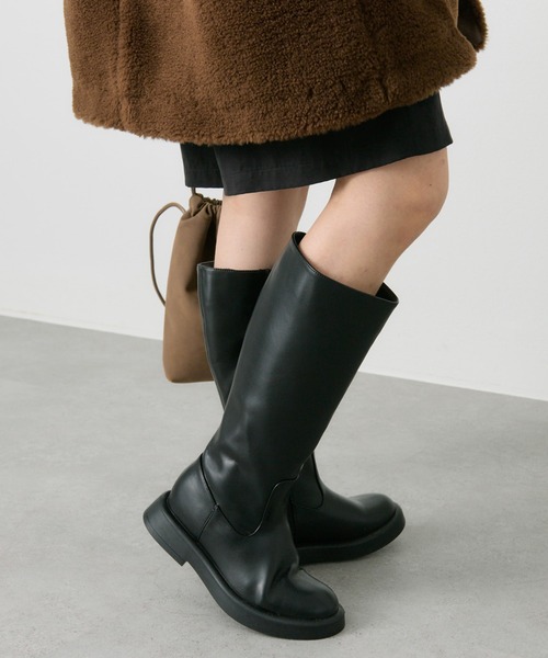 PUAL CE CIN（ピュアルセシン）の「ロングブーツ（ブーツ・レディース・ブラック・MEDIUM/LARGE）」の3枚目の写真