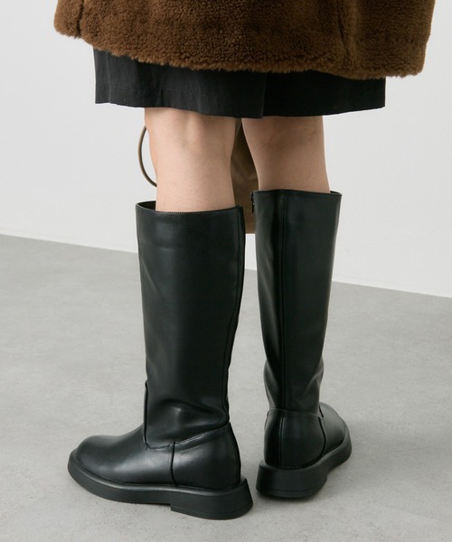 PUAL CE CIN（ピュアルセシン）の「ロングブーツ（ブーツ・レディース・ブラック・MEDIUM/LARGE）」の4枚目の写真