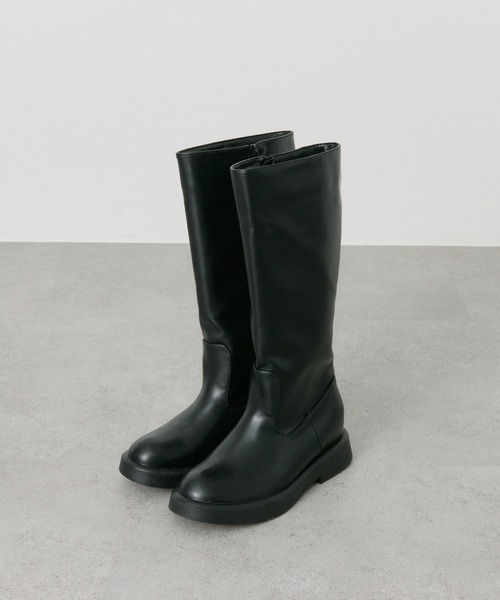 PUAL CE CIN（ピュアルセシン）の「ロングブーツ（ブーツ・レディース・ブラック・MEDIUM/LARGE）」の14枚目の写真