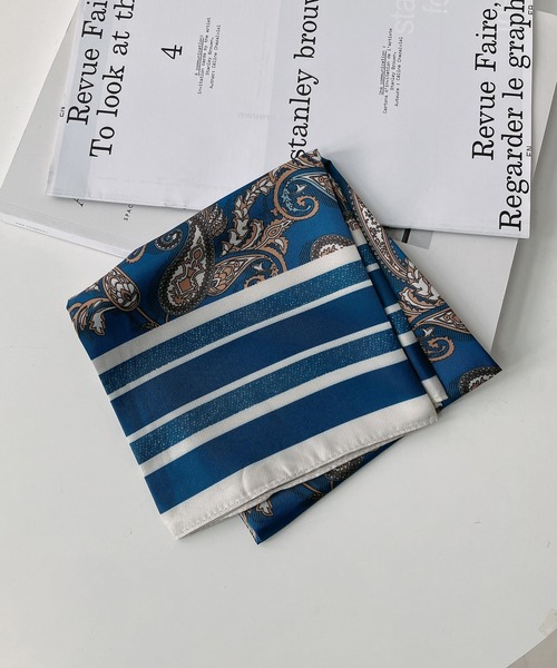 AS KNOW AS plus(アズノゥアズプラス)の「ヴィンテージ風スカーフ 70×70(バンダナ/スカーフ・レディース・E/D/C/B/A・FREE)」の6枚目の写真