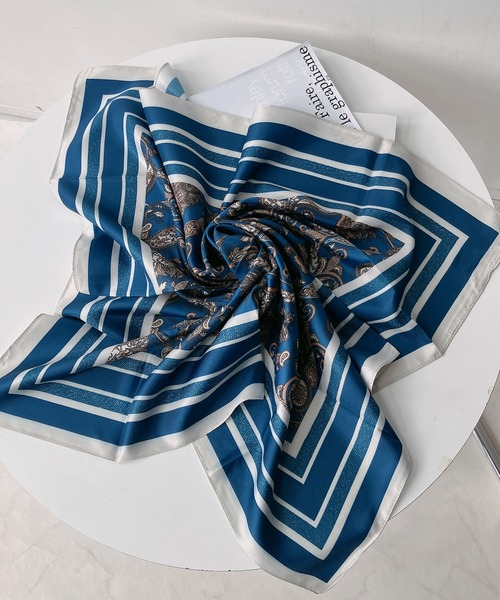 AS KNOW AS plus(アズノゥアズプラス)の「ヴィンテージ風スカーフ 70×70(バンダナ/スカーフ・レディース・E/D/C/B/A・FREE)」の7枚目の写真