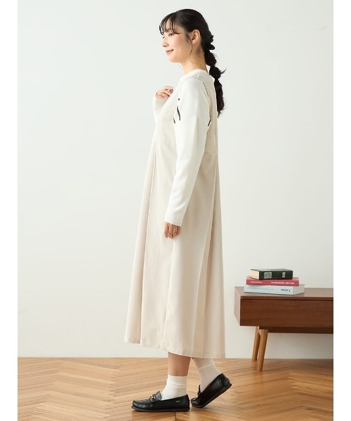 HARUYAMA(ハルヤマ)の「【WEB限定】コーディロイジャンパースカート FURRY(ジャンパースカート・レディース・ネイビー/ベージュ/オフホワイト・F)」の11枚目の写真