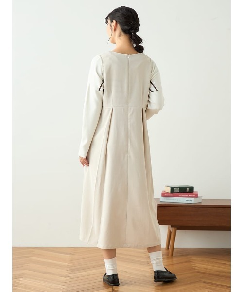 HARUYAMA(ハルヤマ)の「【WEB限定】コーディロイジャンパースカート FURRY(ジャンパースカート・レディース・ネイビー/ベージュ/オフホワイト・F)」の12枚目の写真