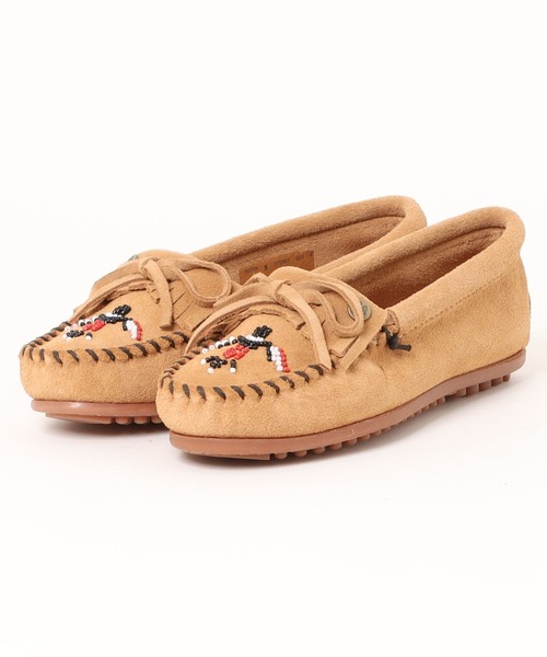 Minnetonka(ミネトンカ)の「MINNETONKA ミネトンカ / ビーズ刺繍 スエードモカシン THUNDERBIRD ANIMIKI サンダーバード(モカシン/デッキシューズ・レディース・ブラック/グレー/ベージュ/ブラウン/シルバー・6/7/8/5)」の11枚目の写真
