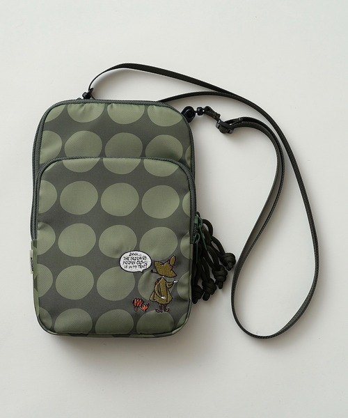 MOOMIN（ムーミン）の「【MOOMIN】(ムーミン) 手書き風ドット柄 刺繍 スマホショルダーバッグ RMMC-03（ショルダーバッグ・レディース・カーキ/ブラック・ONE SIZE）」の7枚目の写真
