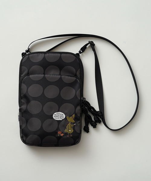 MOOMIN（ムーミン）の「【MOOMIN】(ムーミン) 手書き風ドット柄 刺繍 スマホショルダーバッグ RMMC-03（ショルダーバッグ・レディース・カーキ/ブラック・ONE SIZE）」の8枚目の写真