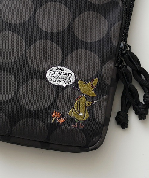 MOOMIN（ムーミン）の「【MOOMIN】(ムーミン) 手書き風ドット柄 刺繍 スマホショルダーバッグ RMMC-03（ショルダーバッグ・レディース・カーキ/ブラック・ONE SIZE）」の9枚目の写真
