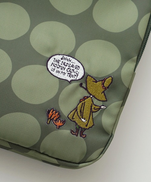 MOOMIN（ムーミン）の「【MOOMIN】(ムーミン) 手書き風ドット柄 刺繍 スマホショルダーバッグ RMMC-03（ショルダーバッグ・レディース・カーキ/ブラック・ONE SIZE）」の13枚目の写真