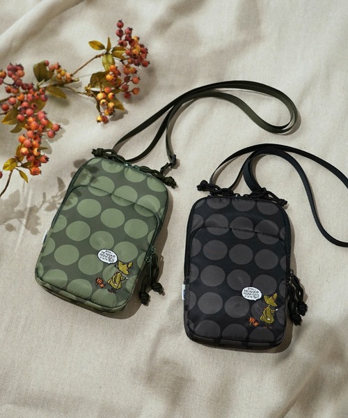 MOOMIN（ムーミン）の「【MOOMIN】(ムーミン) 手書き風ドット柄 刺繍 スマホショルダーバッグ RMMC-03（ショルダーバッグ・レディース・カーキ/ブラック・ONE SIZE）」の18枚目の写真