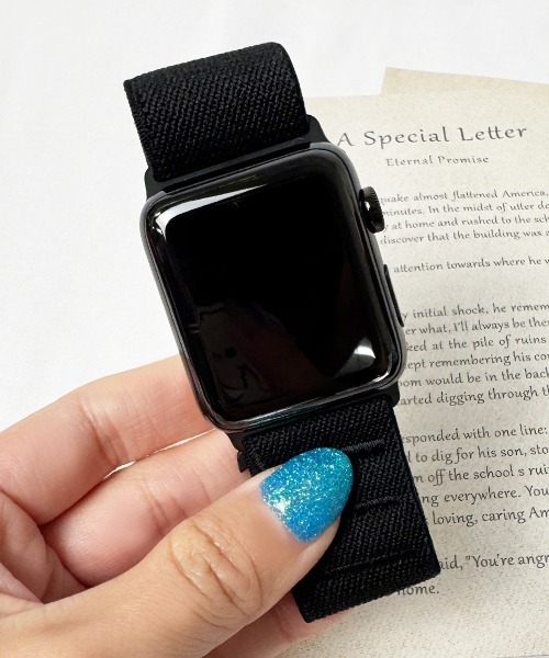 Fun & Daily(ファンアンドデイリー)の「Loop Nylon Apple Watch Band / アップルウォッチバンド(デジタル腕時計・メンズ・オレンジ/ブラック/ブラック系その他・A/B)」の11枚目の写真