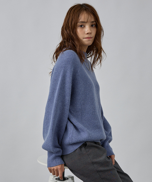 セール】片畦モックネックプルオーバー（ニット/セーター）｜abahouse