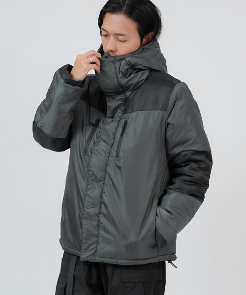 improves（インプローブス）の「ツートーン 中綿 フーデッドジャケット（ダウンジャケット/コート・メンズ・カーキ/チャコール/ベージュ/ブラック・LARGE/X-LARGE/MEDIUM）」の3枚目の写真