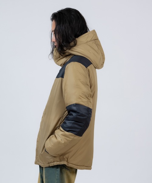 improves（インプローブス）の「ツートーン 中綿 フーデッドジャケット（ダウンジャケット/コート・メンズ・カーキ/チャコール/ベージュ/ブラック・LARGE/X-LARGE/MEDIUM）」の18枚目の写真