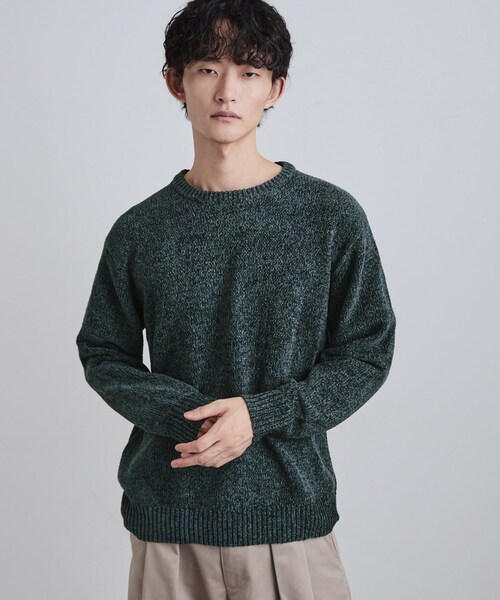 tk.TAKEO KIKUCHI（ティーケータケオキクチ）の「モールニット（ニット/セーター・メンズ・グレー/ブルー/チャコールグレー/アイボリー・02/04/03）」の4枚目の写真