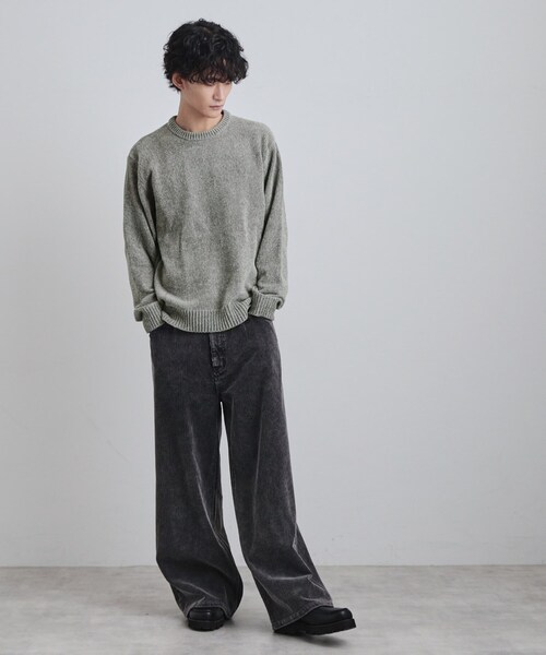 tk.TAKEO KIKUCHI（ティーケータケオキクチ）の「モールニット（ニット/セーター・メンズ・グレー/ブルー/チャコールグレー/アイボリー・02/04/03）」の10枚目の写真