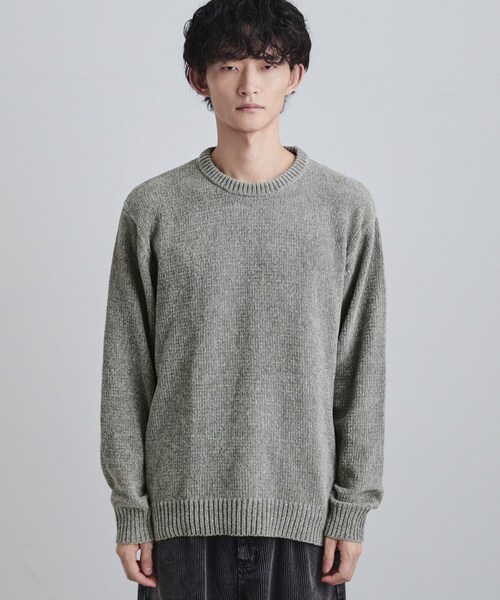 tk.TAKEO KIKUCHI（ティーケータケオキクチ）の「モールニット（ニット/セーター・メンズ・グレー/ブルー/チャコールグレー/アイボリー・02/04/03）」の21枚目の写真