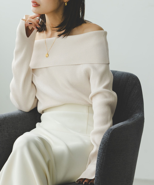 セール】ラメmixオフショルニット（ニット/セーター）｜NOBLE