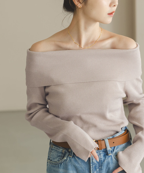 セール】ラメmixオフショルニット（ニット/セーター）｜NOBLE