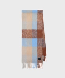 “Cropped Logo” ブロックチェック チャンキーマフラー【250422】