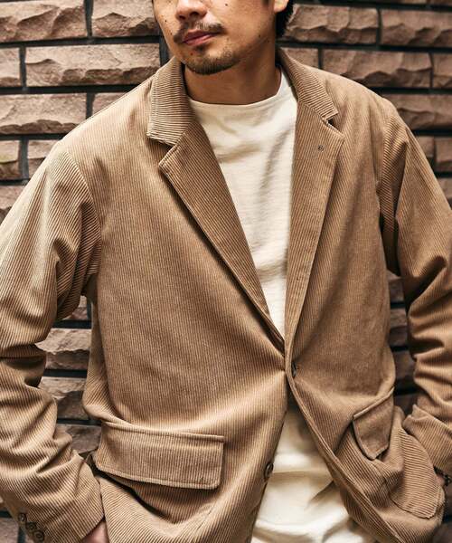 417 EDIFICE（フォーワンセブンエディフィス）の「P コーデュロイ ジャケット ”セットアップ着用可能”（テーラードジャケット・メンズ・ベージュ/ホワイト系その他/チャコールグレー/ブラック・LARGE/MEDIUM）」の9枚目の写真