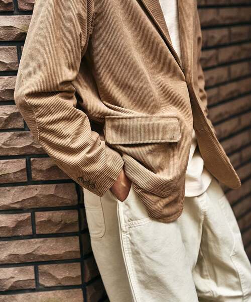 417 EDIFICE（フォーワンセブンエディフィス）の「P コーデュロイ ジャケット ”セットアップ着用可能”（テーラードジャケット・メンズ・ベージュ/ホワイト系その他/チャコールグレー/ブラック・LARGE/MEDIUM）」の10枚目の写真