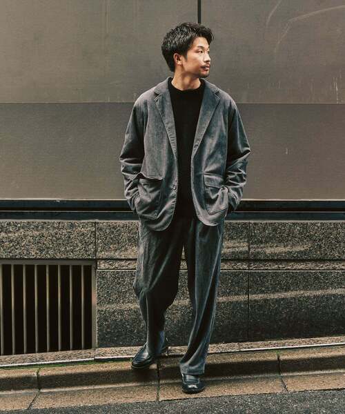 417 EDIFICE（フォーワンセブンエディフィス）の「P コーデュロイ ジャケット ”セットアップ着用可能”（テーラードジャケット・メンズ・ベージュ/ホワイト系その他/チャコールグレー/ブラック・LARGE/MEDIUM）」の13枚目の写真