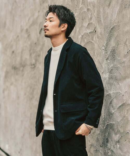 417 EDIFICE（フォーワンセブンエディフィス）の「P コーデュロイ ジャケット ”セットアップ着用可能”（テーラードジャケット・メンズ・ベージュ/ホワイト系その他/チャコールグレー/ブラック・LARGE/MEDIUM）」の17枚目の写真