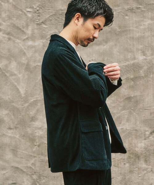 417 EDIFICE（フォーワンセブンエディフィス）の「P コーデュロイ ジャケット ”セットアップ着用可能”（テーラードジャケット・メンズ・ベージュ/ホワイト系その他/チャコールグレー/ブラック・LARGE/MEDIUM）」の18枚目の写真