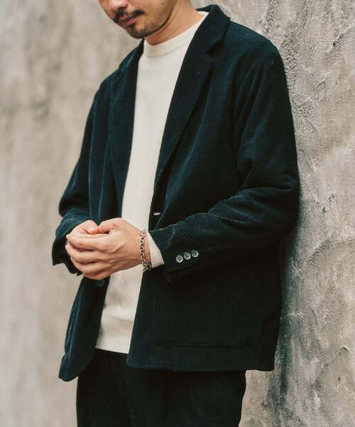 417 EDIFICE（フォーワンセブンエディフィス）の「P コーデュロイ ジャケット ”セットアップ着用可能”（テーラードジャケット・メンズ・ベージュ/ホワイト系その他/チャコールグレー/ブラック・LARGE/MEDIUM）」の20枚目の写真