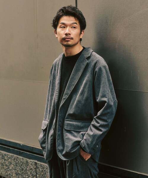 417 EDIFICE（フォーワンセブンエディフィス）の「P コーデュロイ ジャケット ”セットアップ着用可能”（テーラードジャケット・メンズ・ベージュ/ホワイト系その他/チャコールグレー/ブラック・LARGE/MEDIUM）」の6枚目の写真