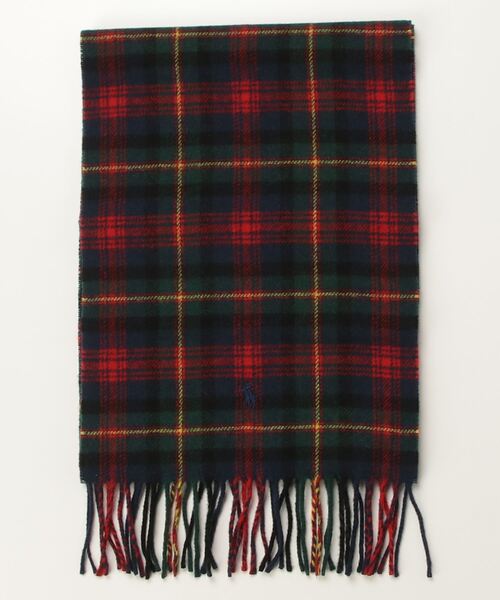 セール】チェック フリンジ ウール マフラー（マフラー）｜POLO RALPH