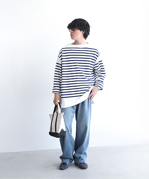 SOLAMONAT(ソラモナ)の「5Pルーズストレートイージーデニムパンツ(デニムパンツ・レディース・グレー/ライトブルー・SS/M/S/L)」の19枚目の写真