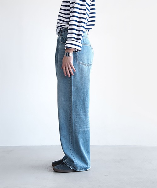 SOLAMONAT(ソラモナ)の「5Pルーズストレートイージーデニムパンツ(デニムパンツ・レディース・グレー/ライトブルー・SS/M/S/L)」の21枚目の写真