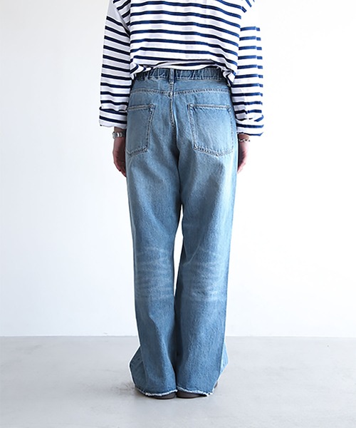 SOLAMONAT(ソラモナ)の「5Pルーズストレートイージーデニムパンツ(デニムパンツ・レディース・グレー/ライトブルー・SS/M/S/L)」の22枚目の写真