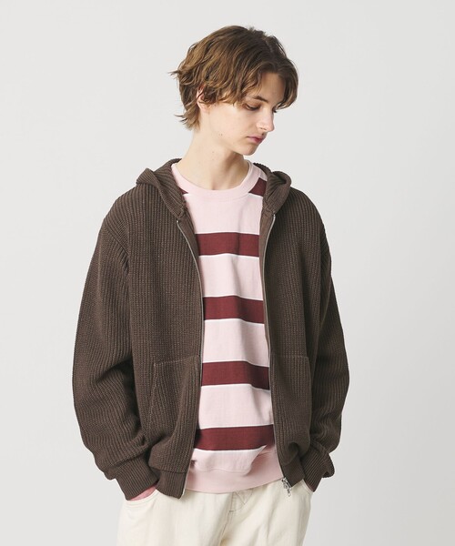 California General Store（California General Store）の「＜CGS.＞ ペーパー コットン ジップ パーカー（パーカー・メンズ・ネイビー/ダークブラウン・L/S/M）」の2枚目の写真