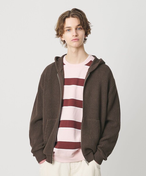 California General Store（California General Store）の「＜CGS.＞ ペーパー コットン ジップ パーカー（パーカー・メンズ・ネイビー/ダークブラウン・L/S/M）」の3枚目の写真