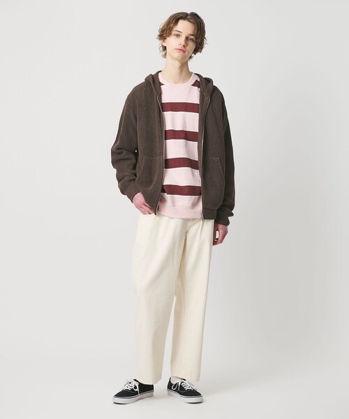 California General Store（California General Store）の「＜CGS.＞ ペーパー コットン ジップ パーカー（パーカー・メンズ・ネイビー/ダークブラウン・L/S/M）」の4枚目の写真