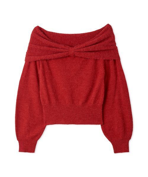 FURFUR(ファーファー)の「リボンモヘアニットトップス(ニット/セーター・レディース・レッド/ホワイト/ライトブルー・F)」の12枚目の写真