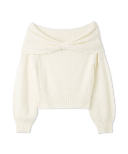 FURFUR(ファーファー)の「リボンモヘアニットトップス(ニット/セーター・レディース・レッド/ホワイト/ライトブルー・F)」の13枚目の写真