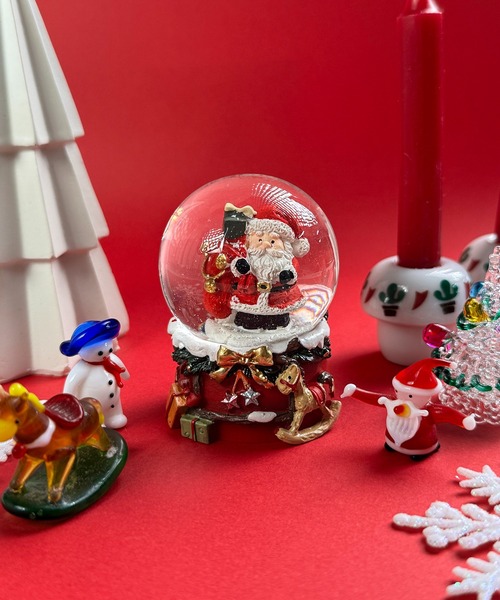 セール】10E10 クリスマス スノードーム サンタ くま オブジェ