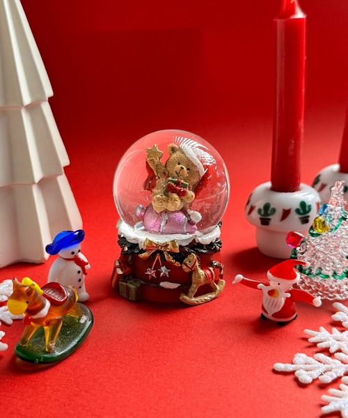 セール】10E10 クリスマス スノードーム サンタ くま オブジェ セール】10E10 クリスマス スノードーム サンタ くま オブジェ