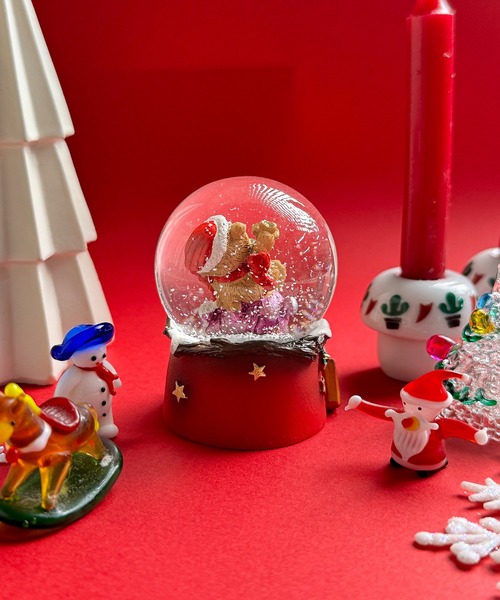 セール】10E10 クリスマス スノードーム サンタ くま オブジェ