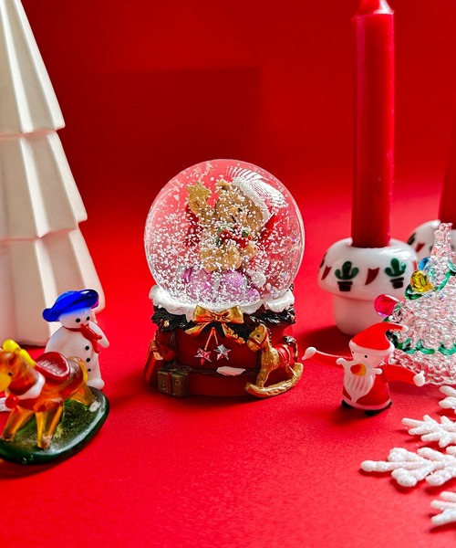 クリスマス スノードーム サンタ セール】10E10 クリスマス スノードーム サンタ くま オブジェ